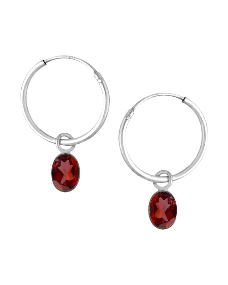 Brione January Birthstone Earrings Garnet