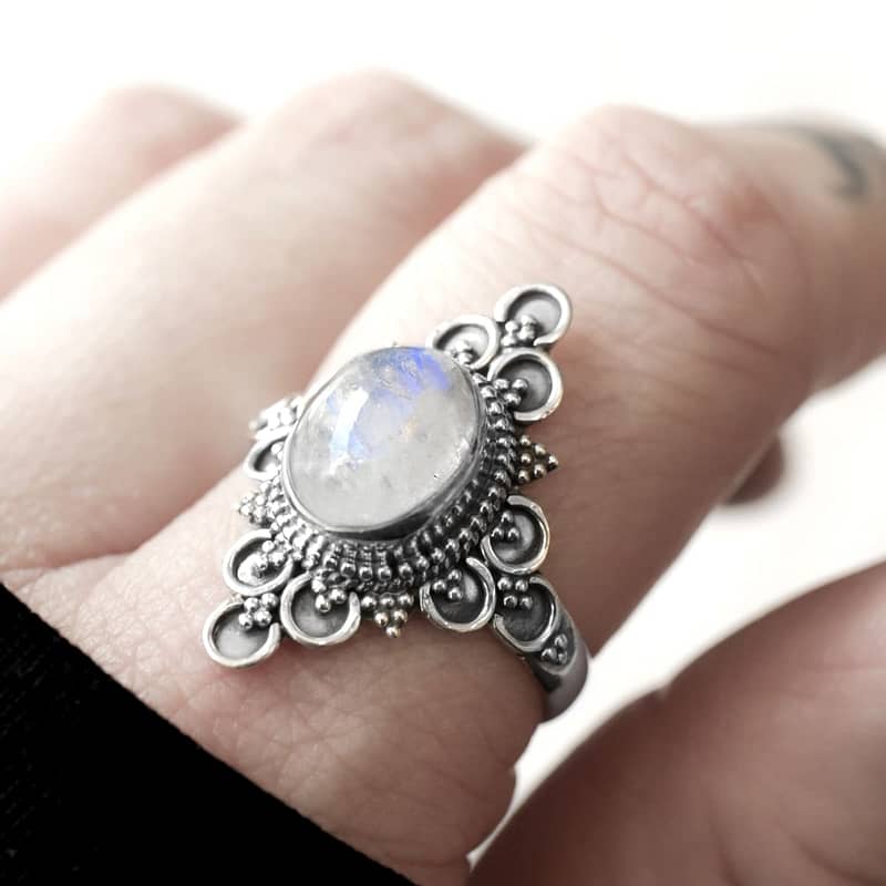 Ariana moonstone silver ring