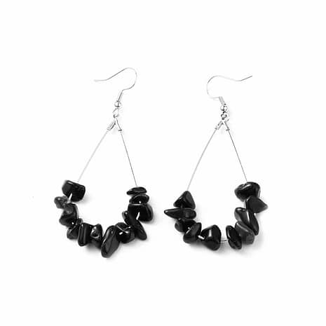 obsidian-stainless-steel-earrings