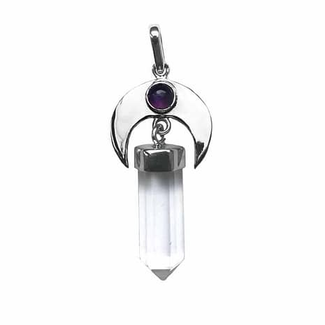 sterling-silver-moon-huntress-clear-crystal-quartz-amethyst-pendant-1
