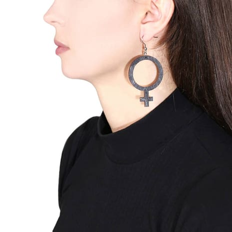 feminist-sign-black-earrings-hellaholics