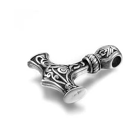 thors-hammer-stainless-steel-amulet-necklace-side-hellaholics