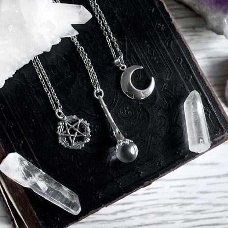 oak-leaf-pentagram--crystal-ball-crescent-moon-necklace-sterling-silver-by-hellaholics