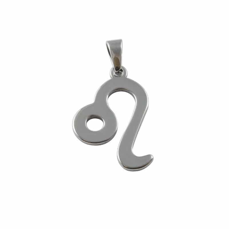 Stainless Steel Leo Symbol Necklace —