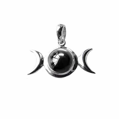 sterling-silver-925-triple-moon-godess-pendant-hematite-front-hellaholics