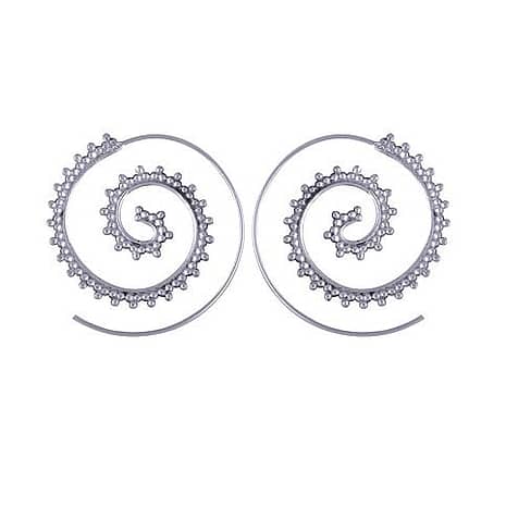 spiral-boho-silver-earrings