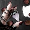 hemera-rose-quartz-gunmetal-necklace-onyx-silver-rings-hellaholics