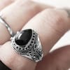 Nakti onyx sterling silver ring.