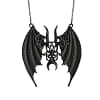 Black gothic Maleficent necklace with batwings from Restyle