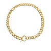 Chiara Stainless Steel Gold Chain T-bar Necklace-hellaholics