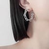 coraline-stainless-steel-chain-hoop-earrings-hellaholics-on-model