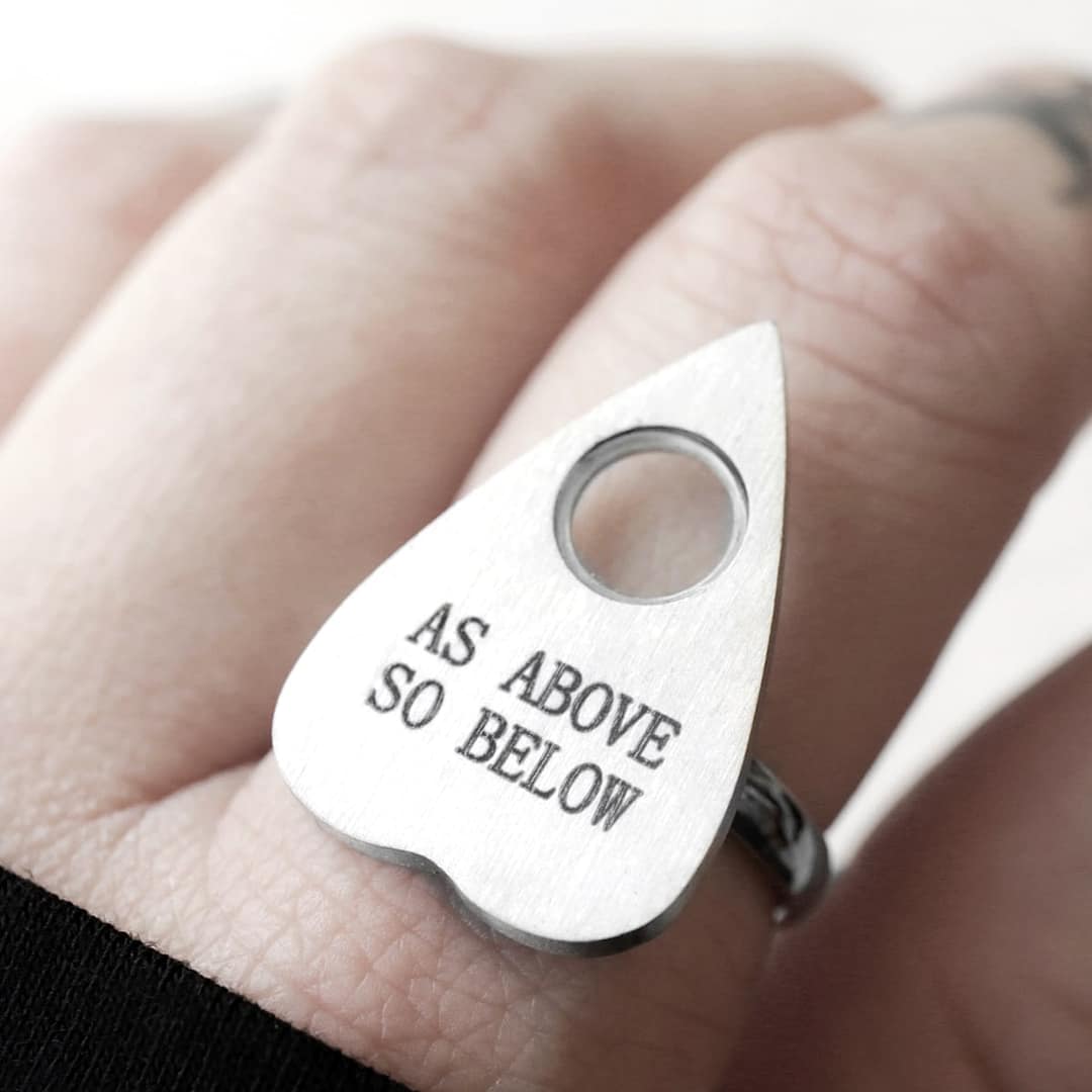 as-above-so-below-mysticum-luna-ring-hellaholics Planchette Ring from Mysticum Luna, sold Hellaholics