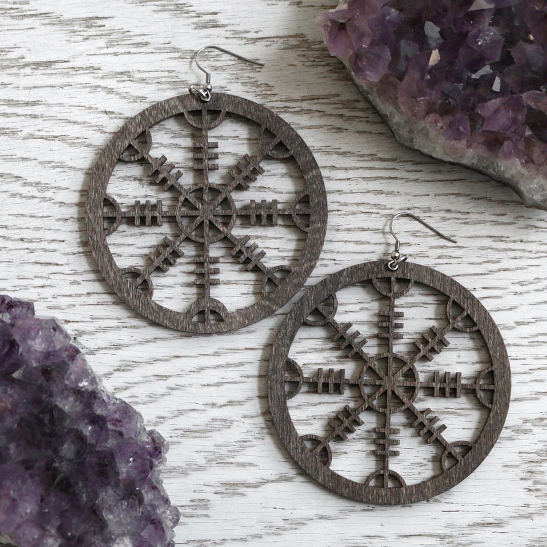 helm-of-awe-wooden-earrings-brown-hellaholics