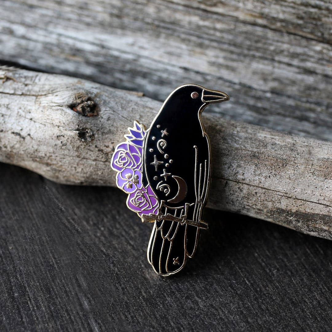 crow-pin-glitter-punk-hellaholics crow-pin-glitter-punk-hellaholics