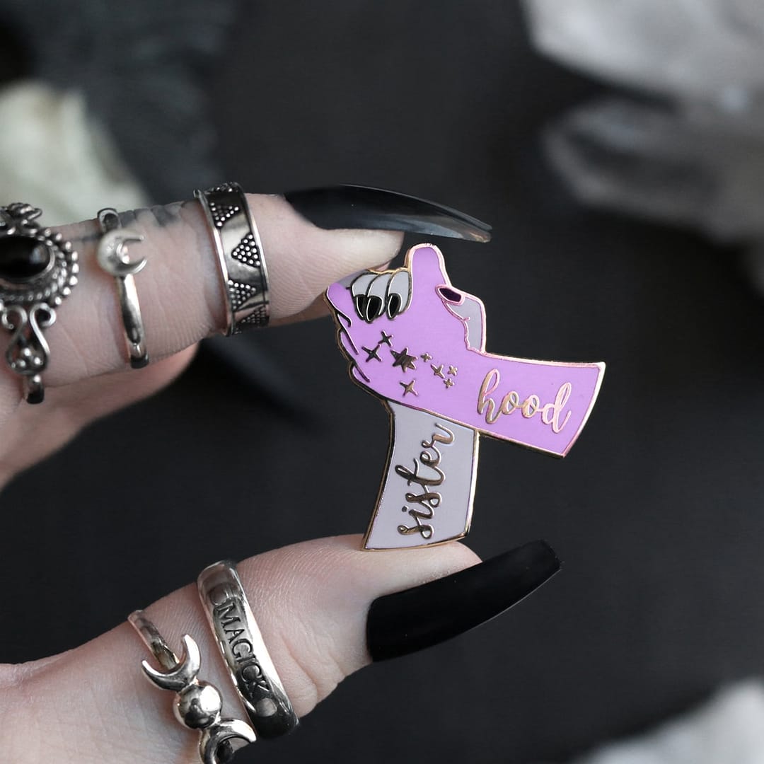 sister-hood-pin-by-glitter-punk-sold-by-hellaholics sister-hood-pin-by-glitter-punk-sold-by-hellaholics