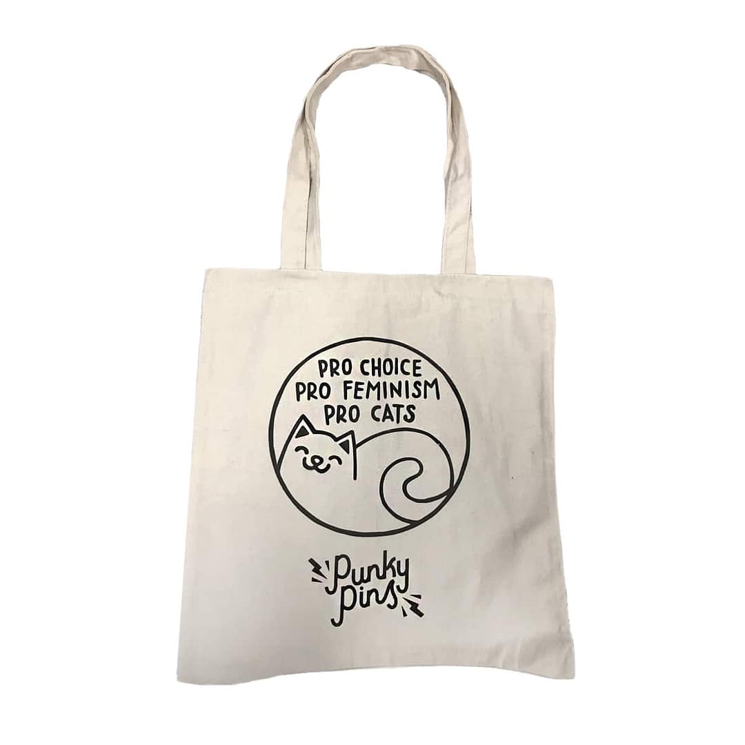 pro-choice-pro-feminism-pro-cats-totebag-punky-pins-sold-by-hellaholics pro-choice-pro-feminism-pro-cats-totebag-punky-pins-sold-by-hellaholics