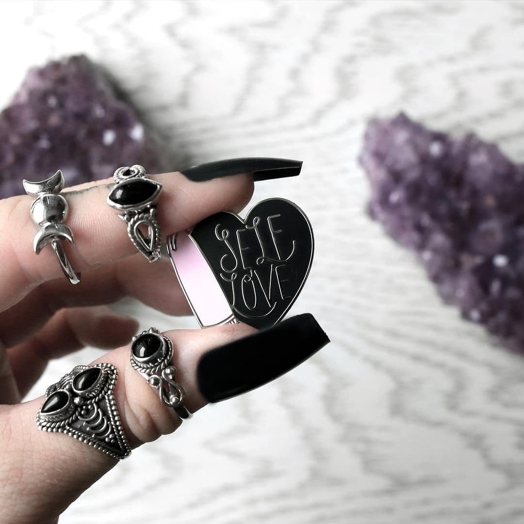 self-love-enamel-pin-punky-pins-sold-hellaholics self-love-enamel-pin-punky-pins-sold-hellaholics