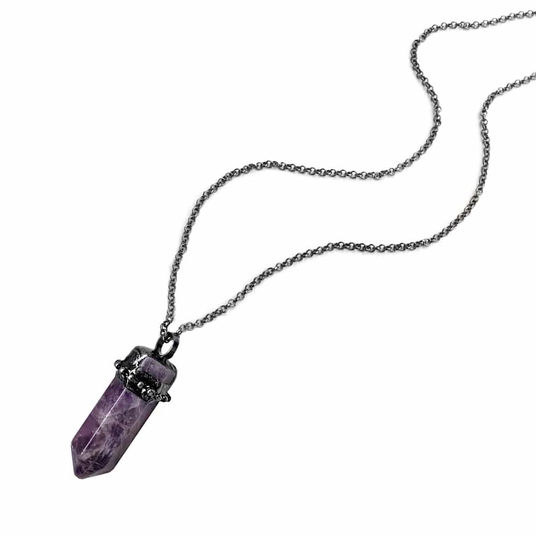 zaria-amethyst-gun-metal-necklace-hellaholics-chain zaria-amethyst-gun-metal-necklace-hellaholics-chain