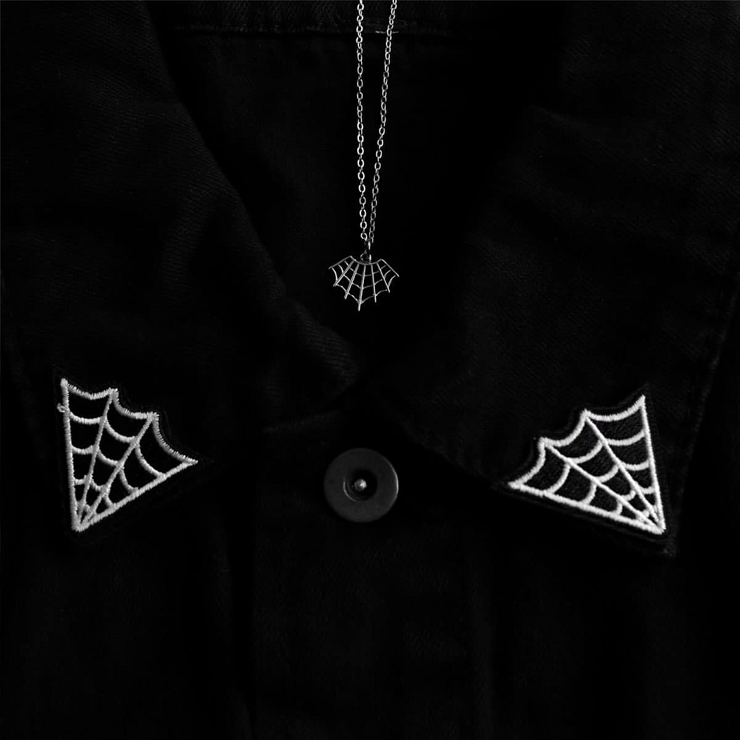 spider-web-patches-spider-web-silver-necklace-hellaholics spider-web-patches-spider-web-silver-necklace-hellaholics