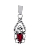 gina-garnet-cut-stone-silver-pendant-front-hellaholics