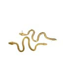 Serpentine Fire Stainless Steel Gold Snake Earrings-side