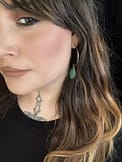 layla-green-aventurine-leaf-hoop-earrings-hellaholics-on-model