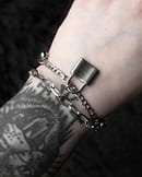 camden-stainless-steel-lock-charm-bracelet-hellaholics-on-hand-2