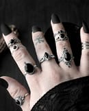 gaia-nea-ariana-audra-aranza-aditi-nea-onyx-silver-rings-mix-hellaholics