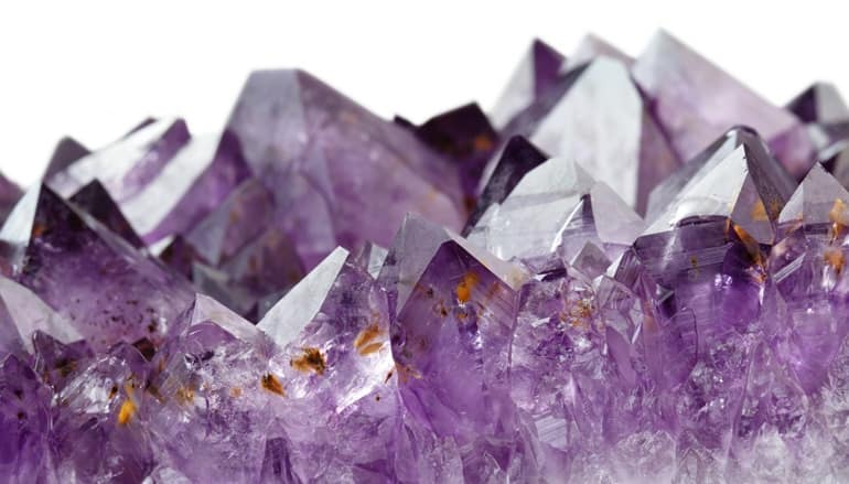 purple raw amethyst crystal