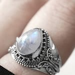 Nakti Sterling Silver Moonstone Ring