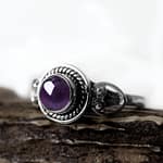 Cholette Amethyst Silver Ring