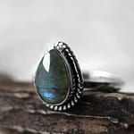 Elara Labradorite Silver Ring
