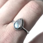 Elara Moonstone Silver Ring