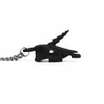 Unicorn Skull Necklace in Black