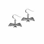 Bat Sterling Silver Earrings