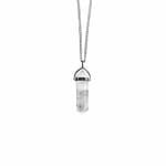 Clear Quartz Stainless Steel Necklace