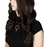 Feminist Brown Wooden Necklace