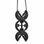Norse Priestess Black Wooden Necklace