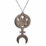 Pagan Priestess Brown Wooden Necklace