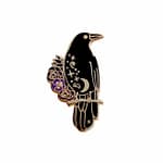 Crow Hard Enamel Pin By Glitter Punk