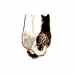 Fire & Ice Cats Enamel Pin By Glitter Punk