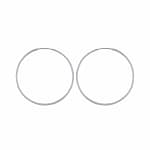 Clean Medium Sterling Silver Hoops - 3.5 cm