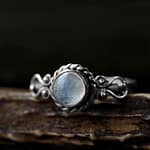 Amaya Stackable Moonstone Silver Ring