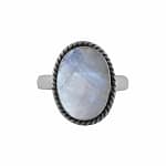 Gaia Moonstone Silver Ring