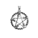Besom Pentagram Silver Pendant