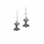 Thors Hammer Silver Earrings