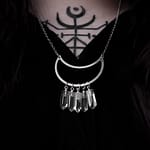 Fell From The Moon Crystal Quartz Necklace