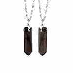 Elixir Smoke Quartz Silver Bail Necklace