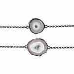 Raw Geode Bronze Necklace