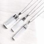 Silver-dipped Selenite Necklace